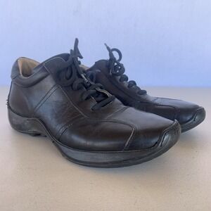 Coach Packard J961 Shoes Men's 8D Black‎ Leather Comfort Sneakers Made in Italy